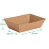 180x135x45mm Medium Tray | Kraft Compostable Food Packaging