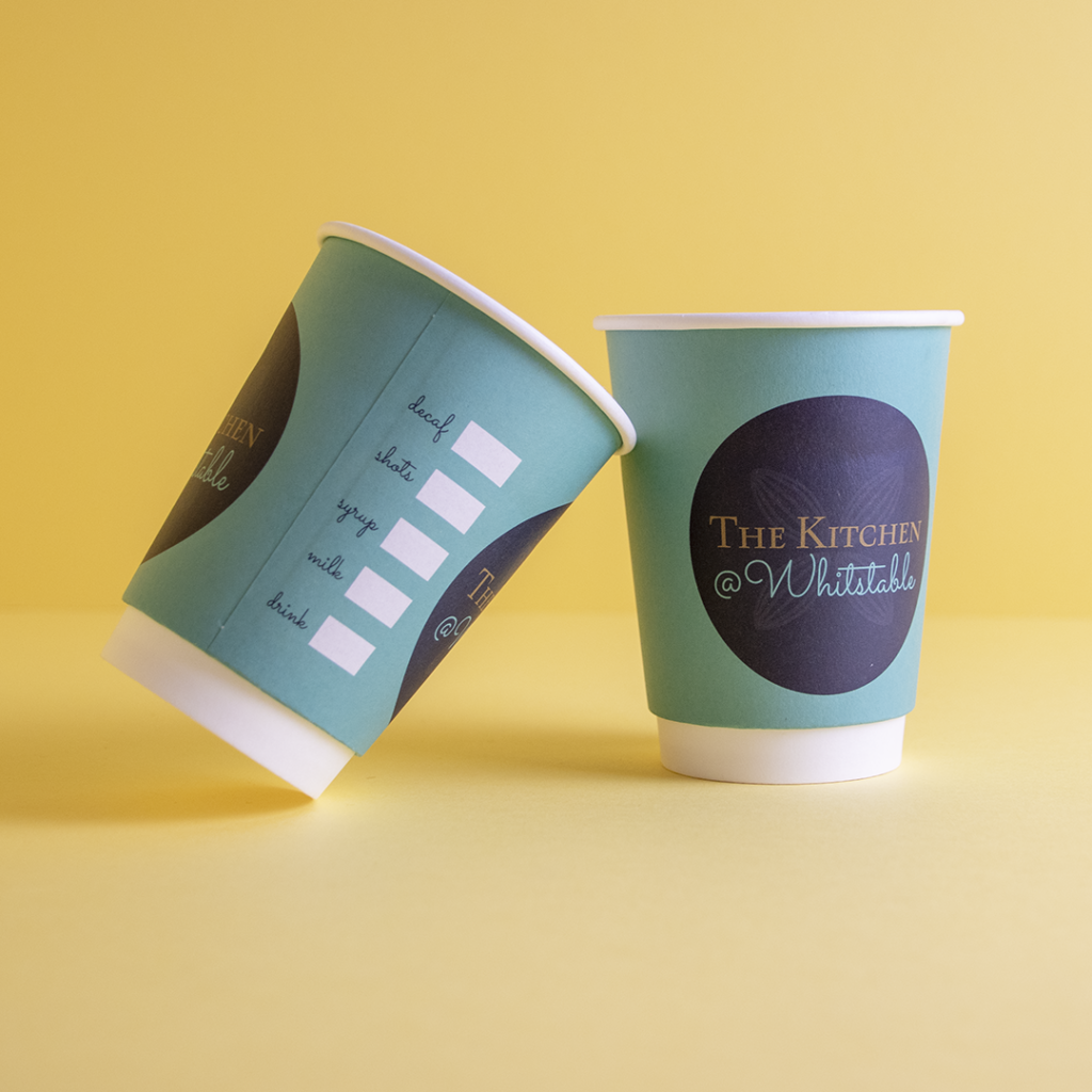 The Kitchen at Whitstable Printed Coffee Cups The Kitchen at Whitstable Printed Coffee Cups