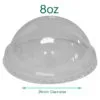 8oz Clear Recyclable Ice Cream Lid | Qty: 1,000 - Image 2