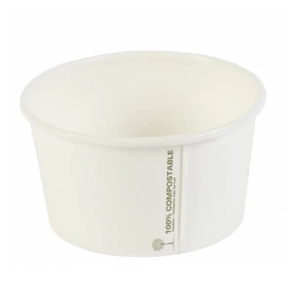 12oz White Eco Bowl Compostable Food Packaging 115mm PM3705 copy