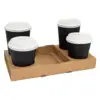 4 Cup Carrier | Dividable for 2 | Premium Corrugated Coffee Packaging | Qty: 250 - Image 2