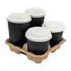 4 Cup Pulp Carrier | Dividable for 2 | Compostable Coffee Packaging | Qty: 300 - Image 3