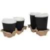 4 Cup Pulp Carrier | Dividable for 2 | Compostable Coffee Packaging | Qty: 300 - Image 2