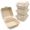 6x6" Bagasse Burger Box (450ml) | Compostable Food Packaging | Qty: 500 - Image 6