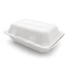 9x6" Clamshell Box (900ml) | Bagasse Compostable Food Packaging | Qty: 250 - Image 2